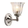 Elstead LED Badezimmer Lampe Messing massiv in Nickel IP44* Wandleuchten|Metall Lampen