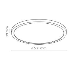 TK Lighting LED Badezimmerlampe Decke Dimmer 3 Lichtmodi IP54 rund Ø50cm* Deckenleuchten|Led Lampen