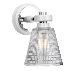 Elstead LED Badezimmerleuchte Glas IP44 in Chrom verstellbar* Wandleuchten|Badezimmer Lampe