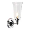 Elstead LED Badlampe Messing massiv Glas in Chrom IP44* Wandleuchten|Metall Lampen