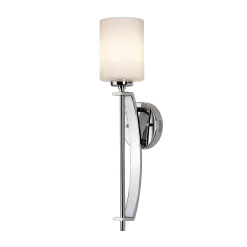 Elstead LED Badlampe NELLY satinierter Glas Schirm IP44* Wandleuchten|Moderne Lampen