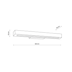 Outlet TK Lighting LED Bilderleuchte Holz 46 cm lang warmweiß 3000 K 988 lm