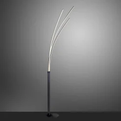 Outlet Just Light LED Bogenleuchte Schwarz Metall 6 W 733 lm 215 cm XXL