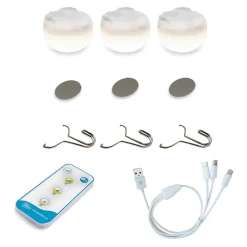 Newgarden LED Campingleuchte 3er Set Akku Haken Magnet dimmbar IP54 CHERRY* Leuchtmittel|Dekolampen Außen