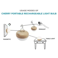 Newgarden LED Campingleuchte Solar USB Akku Haken Magnet dimmbar IP54 CHERRY* Leuchtmittel|Solarleuchten