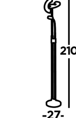 Searchlight LED Deckenfluter Dimmbar 210 cm hoch Lesearm Schwarz