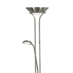 Searchlight LED Deckenfluter Leselampe 180 cm in Silber 3000 K* Glaslampen|Wohnzimmerlampen