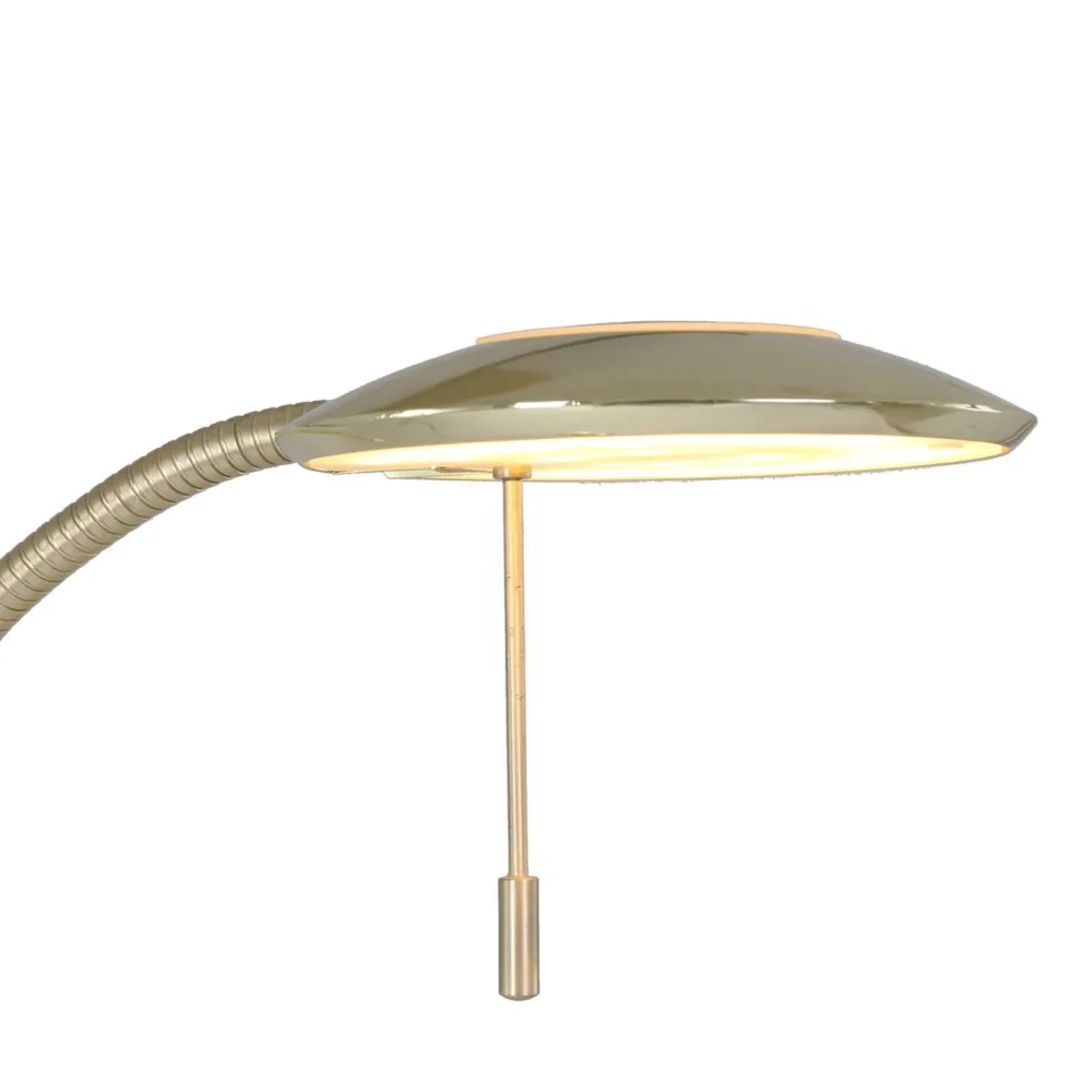 Clearance Steinhauer LED Deckenfluter mit Lesearm in Messing 185 cm dimmbar