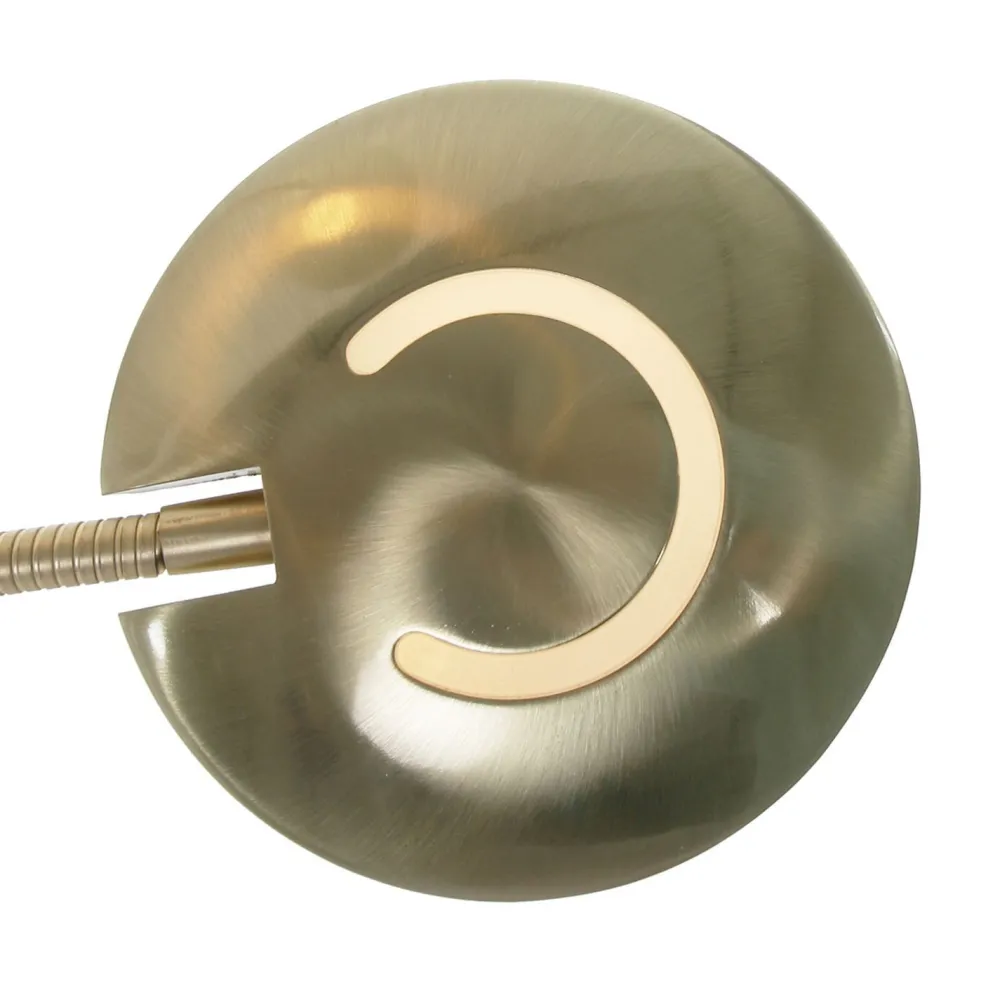 Clearance Steinhauer LED Deckenfluter mit Lesearm in Messing 185 cm dimmbar