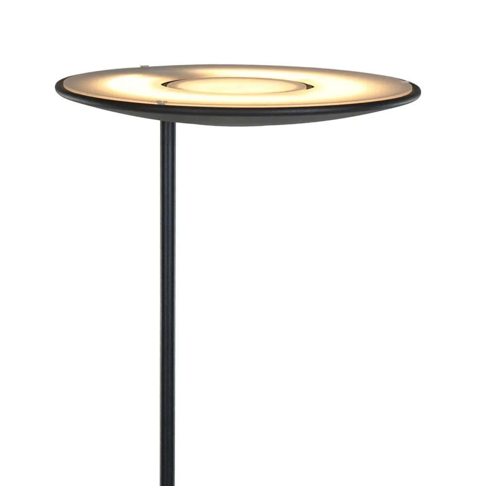 Steinhauer LED Deckenfluter mit Lesearm in Schwarz 185 cm dimmbar* Led Lampen|Stehlampen