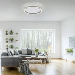 Just Light LED Deckenlampe Aluminium Metall Ø39,3 cm 20 W dimmbar* Flurlampen|Bürolampen