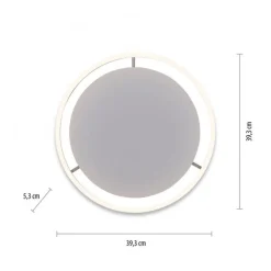 Just Light LED Deckenlampe Aluminium Metall Ø39,3 cm 20 W dimmbar* Flurlampen|Bürolampen