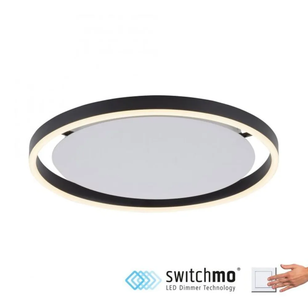 Just Light LED Deckenlampe Anthrazit Metall Ø39,3 cm 20 W dimmbar* Deckenleuchten|Flurlampen