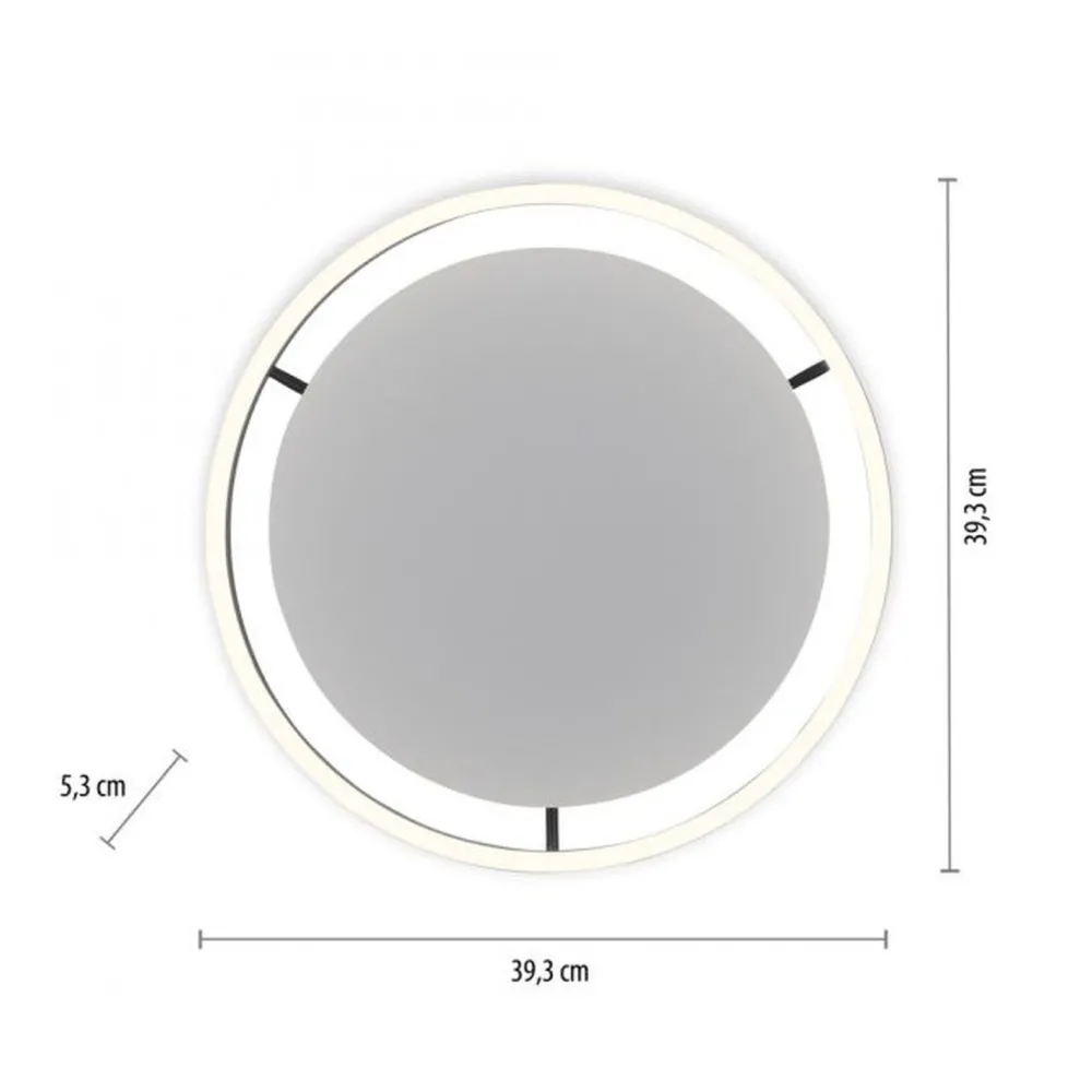 Just Light LED Deckenlampe Anthrazit Metall Ø39,3 cm 20 W dimmbar* Deckenleuchten|Flurlampen