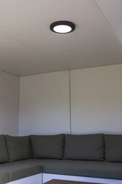 Eco-Light LED Deckenlampe außen Anthrazit Aluminium IP54 Ø30,5 cm* Led Außenleuchten|Deckenleuchten Außen