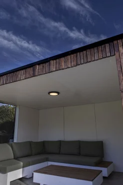 Eco-Light LED Deckenlampe außen Anthrazit Aluminium IP54 Ø30,5 cm* Led Außenleuchten|Deckenleuchten Außen