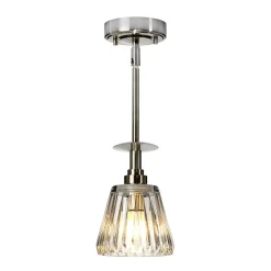 Outlet Elstead LED Deckenlampe Bad IP44 verstellbar Riffelglas VARINHA