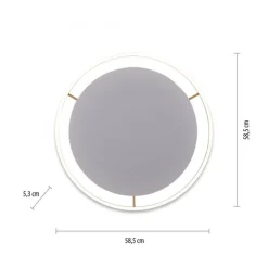 Outlet Just Light LED Deckenlampe dimmbar Ø58,5 cm 3650 lm in Messing