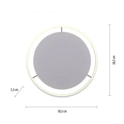 Just Light LED Deckenlampe dimmbar Aluminium Ø58,5 cm 3650 lm 28 W* Deckenleuchten|Flurlampen