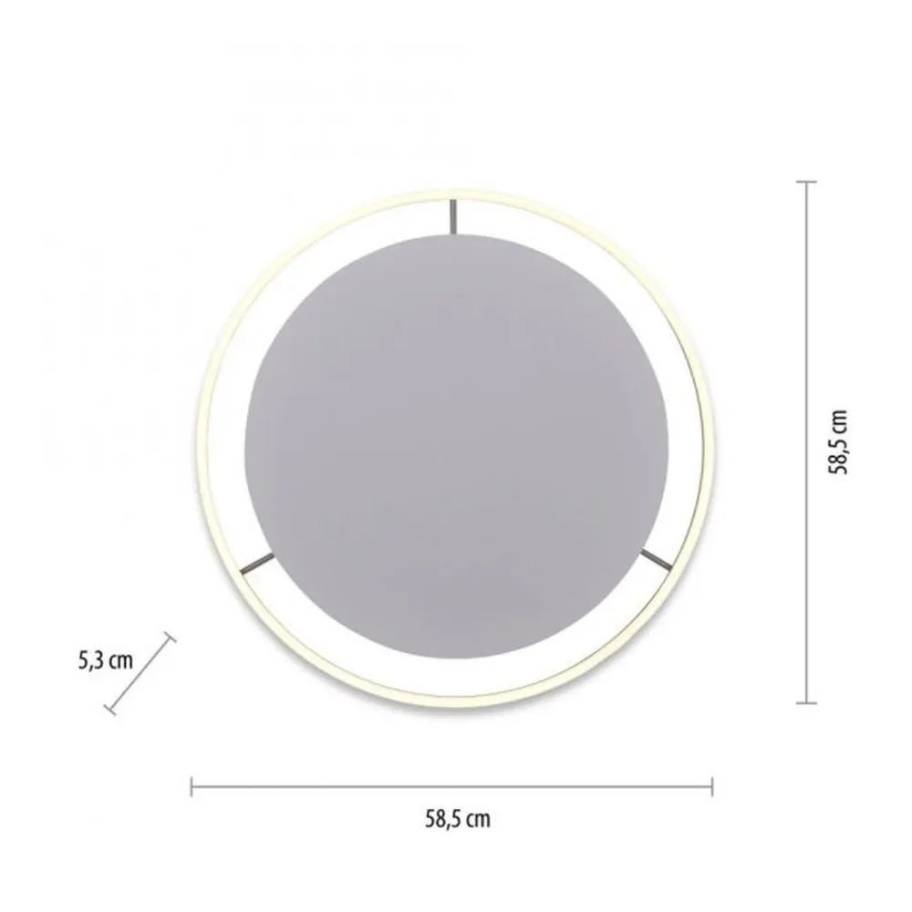 Just Light LED Deckenlampe dimmbar Aluminium Ø58,5 cm 3650 lm 28 W* Deckenleuchten|Flurlampen