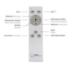 Just Light LED Deckenlampe Fernbedienung 5900 lm 120 cm dimmbar* Flurlampen|Bürolampen