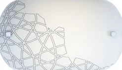 Novecento LED Deckenlampe Glas L: 33 cm klein 4000 K Weiß Chrom* Deckenleuchten|Led Lampen