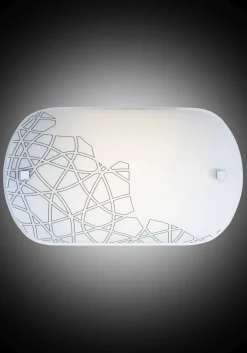 Novecento LED Deckenlampe Glas L: 33 cm klein 4000 K Weiß Chrom* Deckenleuchten|Led Lampen