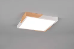 Trio Reality LED Deckenlampe Holz 3000 K B:31,5 cm Weiß Natur eckig* Flurlampen|Bürolampen