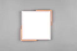 Trio Reality LED Deckenlampe Holz 3000 K B:31,5 cm Weiß Natur eckig* Flurlampen|Bürolampen