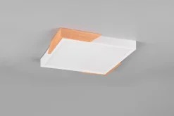 Trio Reality LED Deckenlampe Holz 3000 K B:31,5 cm Weiß Natur eckig* Flurlampen|Bürolampen