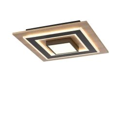 New Just Light LED Deckenlampe Holz Metall 2150 lm wohnlich blendarm