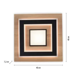 New Just Light LED Deckenlampe Holz Metall 2150 lm wohnlich blendarm