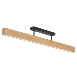 TK Lighting LED Deckenlampe Holz Metall 96 cm lang H: 16,5 cm 3000 K* Wohnzimmerlampen|Holzlampen
