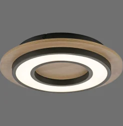 Just Light LED Deckenlampe Holz Metall 3000 K wohnlich blendarm* Deckenleuchten|Flurlampen