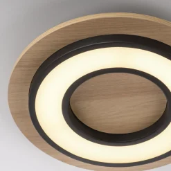 Just Light LED Deckenlampe Holz Metall 3000 K wohnlich blendarm* Deckenleuchten|Flurlampen