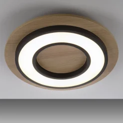 Just Light LED Deckenlampe Holz Metall 3000 K wohnlich blendarm* Deckenleuchten|Flurlampen