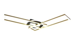 New Trio Reality LED Deckenlampe in Messing Dimmer Fernbedienung 30 W