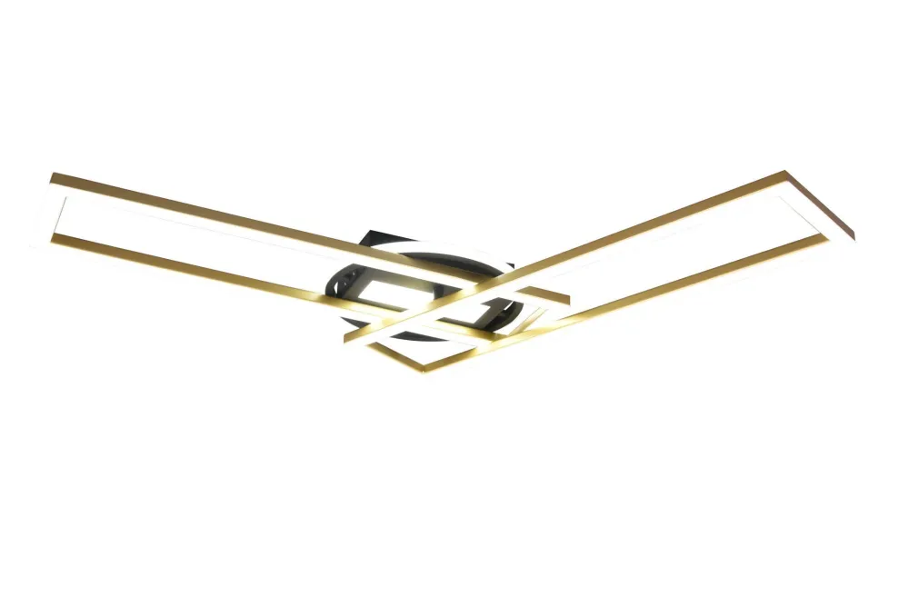 New Trio Reality LED Deckenlampe in Messing Dimmer Fernbedienung 30 W