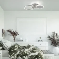 New Just Light LED Deckenlampe in Stahl Metall warmweiß 26 W beweglich