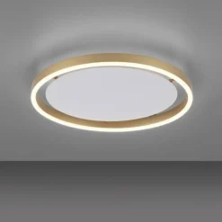 New Just Light LED Deckenlampe Metall Ø39,3 cm 20 W dimmbar in Messing