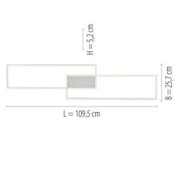 Just Light LED Deckenlampe Metall 2700-5000 K L:109 cm dimmbar* Wohnzimmerlampen|Metall Lampen