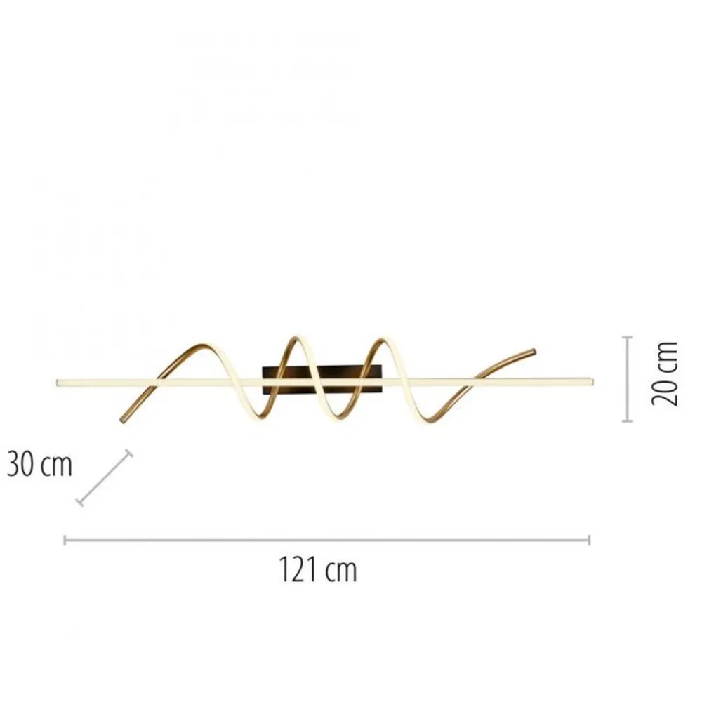 Just Light LED Deckenlampe Metall dimmbar 3000 K Schwarz Messing* Deckenleuchten|Bürolampen