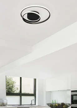 Hot Trio Reality LED Deckenlampe Metall Schwarz 2500 lm B:39 cm Spirale