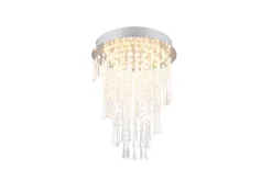 Trio Reality LED Deckenlampe mit Fernbedienung dimmbar Chrom Acryl* Wohnzimmerlampen|Esszimmer Lampen