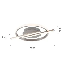 Just Light LED Deckenlampe Modern in Stahl L:42 cm 2100 lm dimmbar* Deckenleuchten|Flurlampen