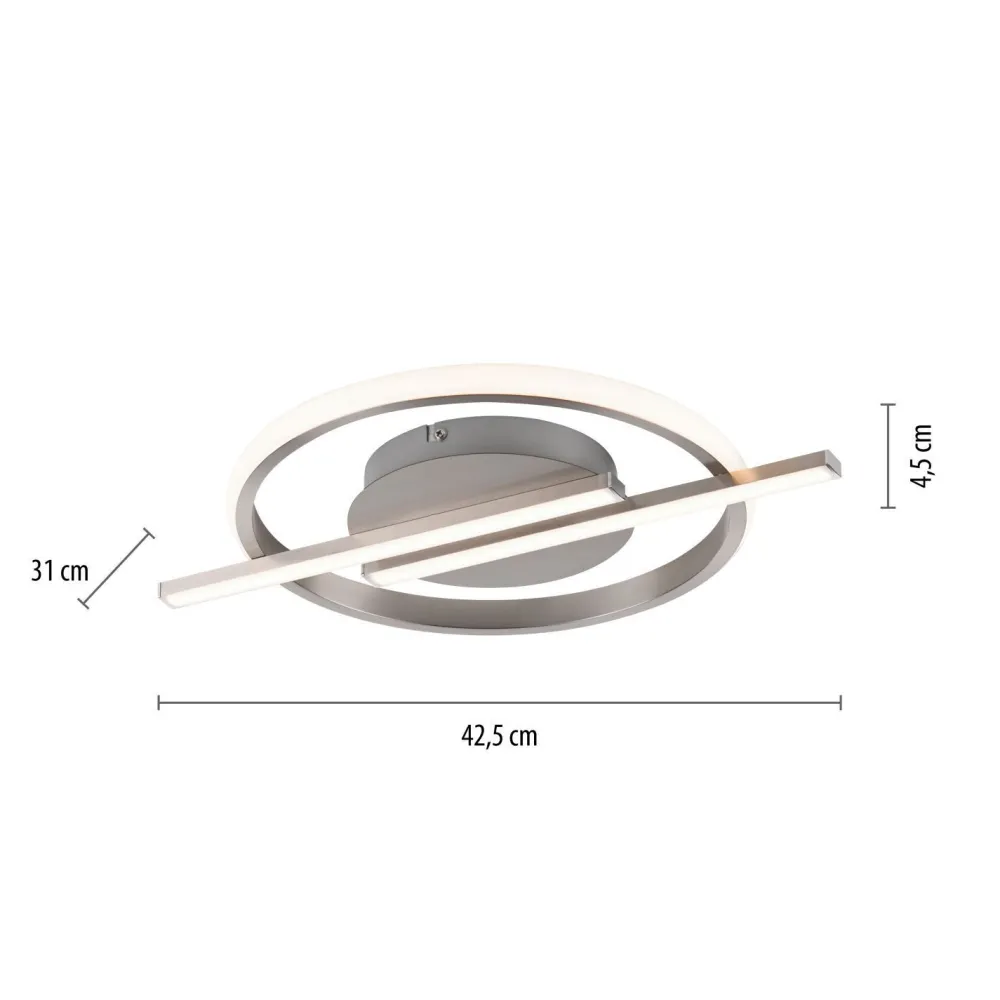 Just Light LED Deckenlampe Modern in Stahl L:42 cm 2100 lm dimmbar* Deckenleuchten|Flurlampen