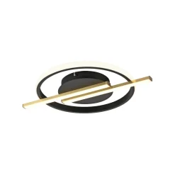 Online Just Light LED Deckenlampe Modern Schwarz Messing 3000 K dimmbar