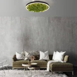 Just Light LED Deckenlampe Moos Schwarz 3000 K 2650 lm dimmbar