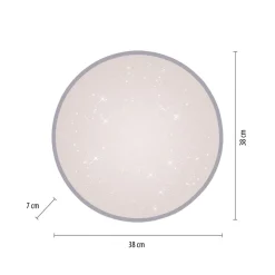 Just Light LED Deckenlampe Nachthimmel Silber Ø38 cm 20 W dimmbar* Deckenleuchten|Led Lampen