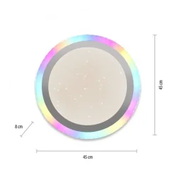 Online Just Light LED Deckenlampe Rainbow RGB Dimmer Ø45 cm Fernbedienung